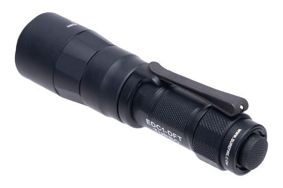 SureFire EDC Dual Fuel Turbo Handheld LED Flashlight has a two way carrying clip